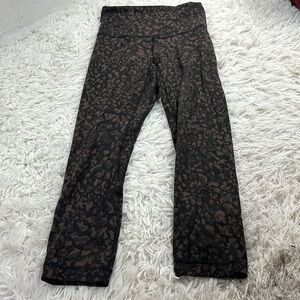 Lululemon Align Crop *21" Wild Thing Camo Brown Earth Multi